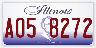 IL license plate A058272