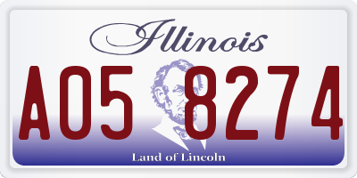 IL license plate A058274