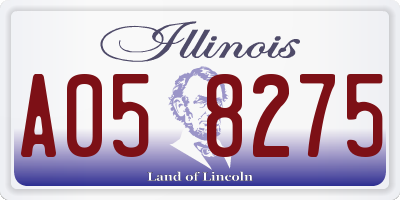 IL license plate A058275
