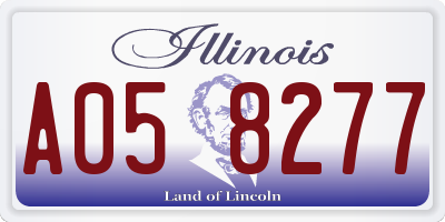 IL license plate A058277