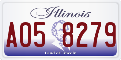 IL license plate A058279
