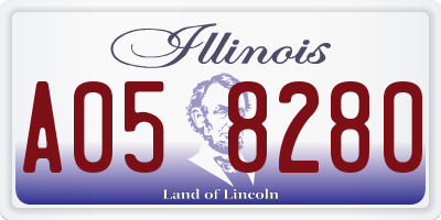 IL license plate A058280