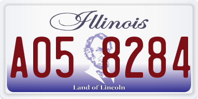 IL license plate A058284