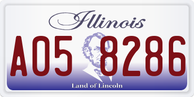 IL license plate A058286