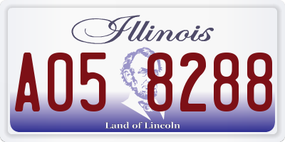 IL license plate A058288
