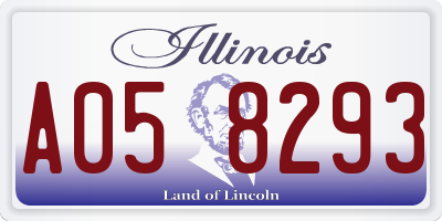 IL license plate A058293