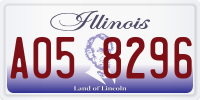 IL license plate A058296