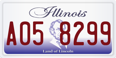IL license plate A058299