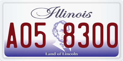 IL license plate A058300