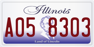 IL license plate A058303