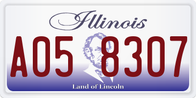 IL license plate A058307