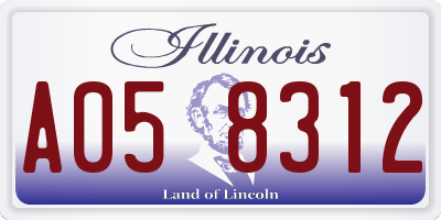 IL license plate A058312