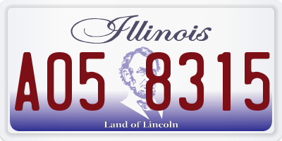 IL license plate A058315
