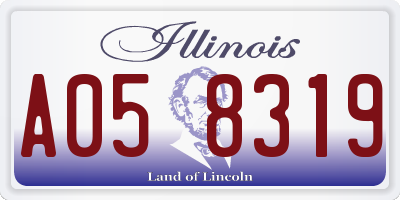 IL license plate A058319