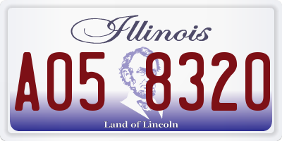 IL license plate A058320