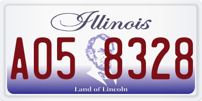 IL license plate A058328
