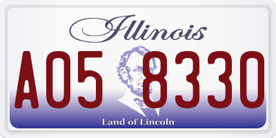 IL license plate A058330