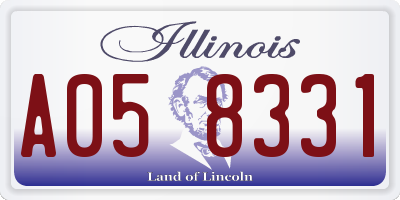 IL license plate A058331