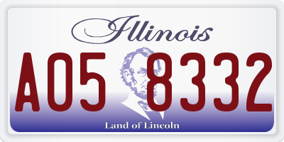 IL license plate A058332