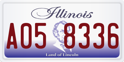 IL license plate A058336