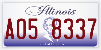 IL license plate A058337