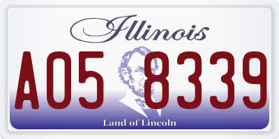 IL license plate A058339