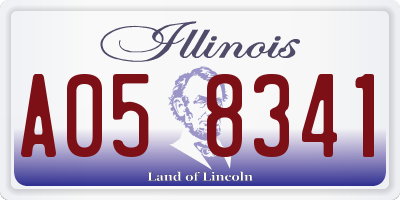 IL license plate A058341