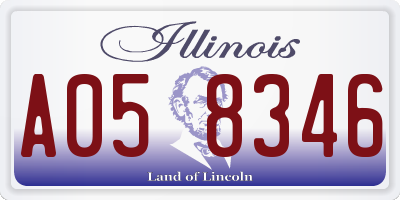 IL license plate A058346