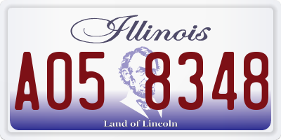 IL license plate A058348