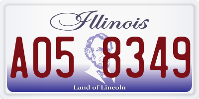 IL license plate A058349