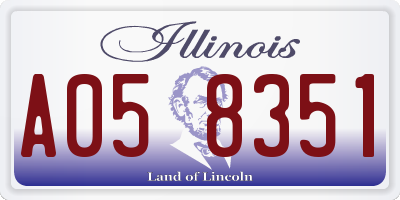 IL license plate A058351