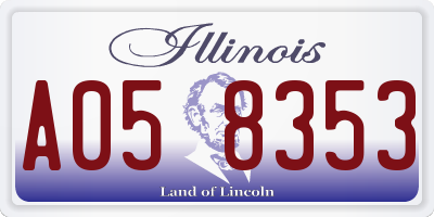 IL license plate A058353