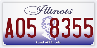 IL license plate A058355