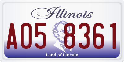 IL license plate A058361