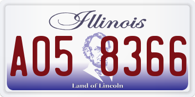 IL license plate A058366