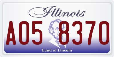 IL license plate A058370