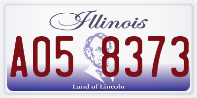 IL license plate A058373
