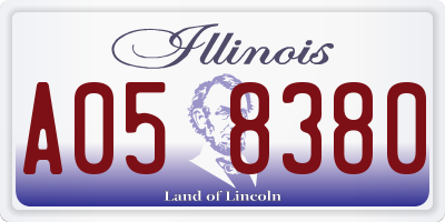 IL license plate A058380