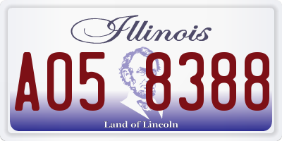 IL license plate A058388