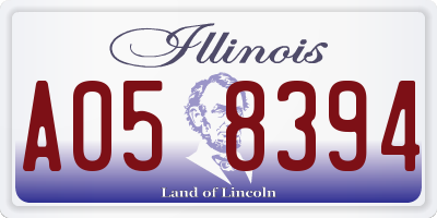 IL license plate A058394