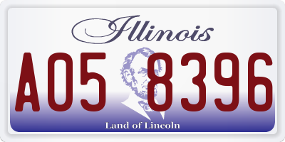 IL license plate A058396