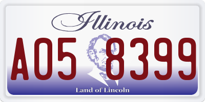 IL license plate A058399
