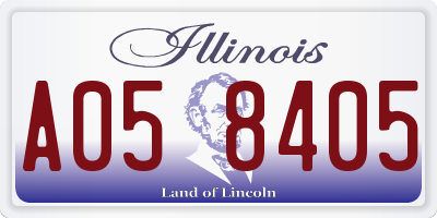 IL license plate A058405