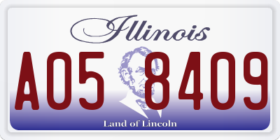 IL license plate A058409