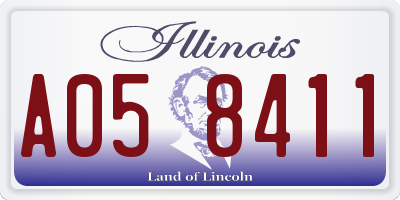 IL license plate A058411