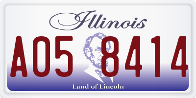 IL license plate A058414