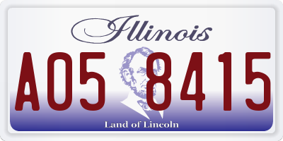 IL license plate A058415