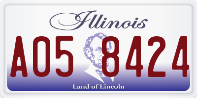 IL license plate A058424