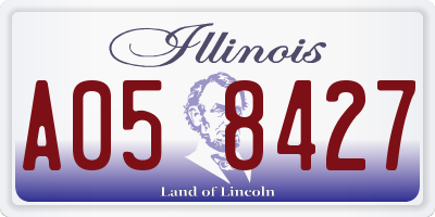 IL license plate A058427
