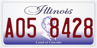 IL license plate A058428
